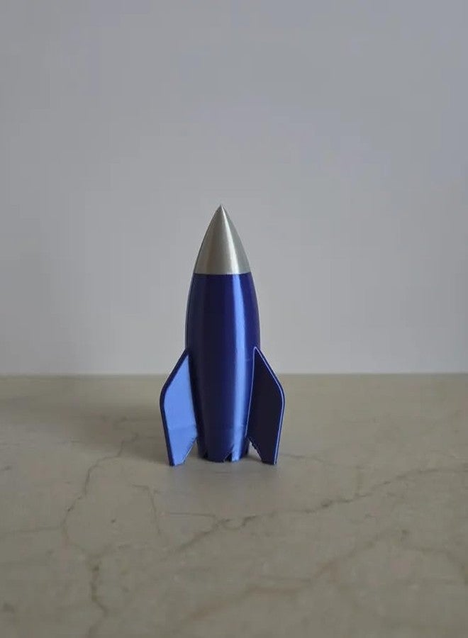 Beoals 3D Printed Mini Rocket Toy Model for Kids | Space Theme Educational Toy | Creative Astronomy Learning Toy | Imaginative Play Space Rocket Figure | Decorative Desk Table Toy - Image 1