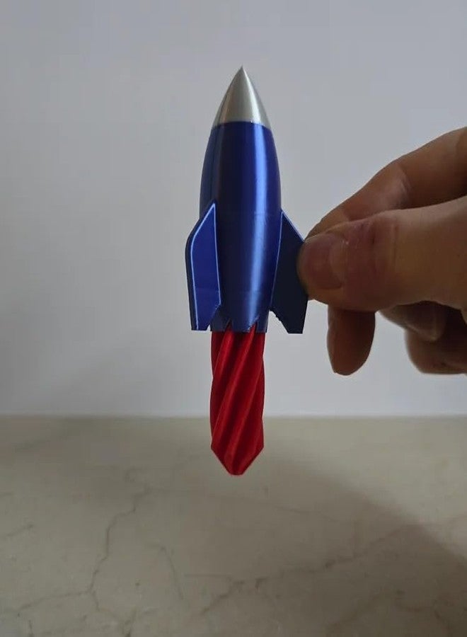 Beoals 3D Printed Mini Rocket Toy Model for Kids | Space Theme Educational Toy | Creative Astronomy Learning Toy | Imaginative Play Space Rocket Figure | Decorative Desk Table Toy - Image 2
