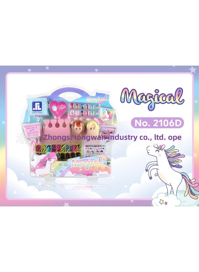 Special For Children Princess Girl Cosmetics Toys Play House Makeup Eye Shadow Nail Polish Lipstick Set-Specifications:2106E DIY Makeup - Image 5