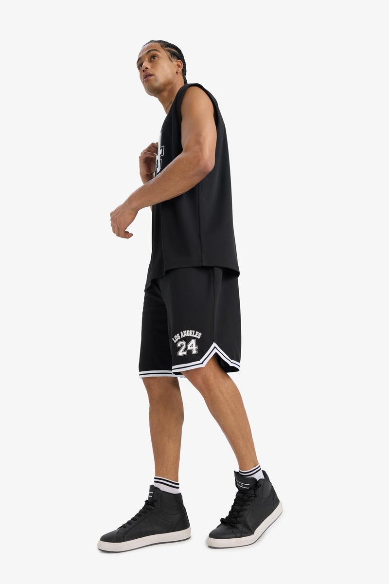 DeFacto Black Man DeFactoFit Fast Drying Standard Fit Sports Heavy Fabric Shorts Casual - Image 2