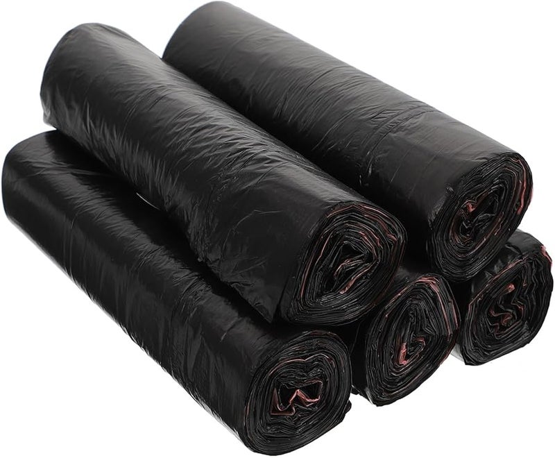 أكياس قمامة ثقيلة بسحب رباط 45 × 50 سم 5 قطع سميكة للتخلص من نفايات المطبخ أسود وأبيض - Image 2