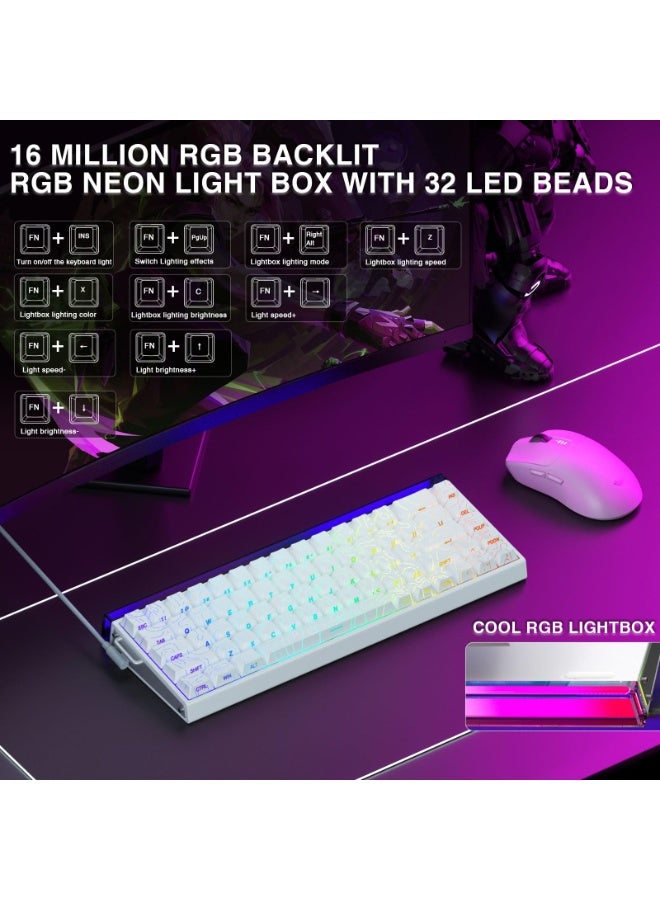 AULA Hero 68 HE Gaming Keyboard Wired, Hall Effect Magnetic Switch Keyboard with 8K Hz Polling Rate, Side Printed PBT Keycaps, RGB Backlit Light Box, Customizable Web Software for PC/Mac Gamers  - Image 5
