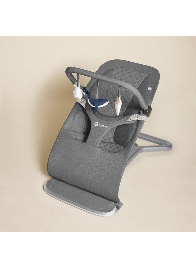 Ergobaby Evolve 3-in-1 Bouncer Toy Bar Accessory, Ocean Wonders - Charcoal Grey - Image 3