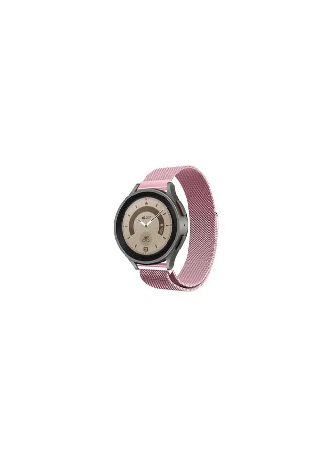 CATANES - Samsung Galaxy Watch 5 / Galaxy Watch 5 Pro Band Milanese Stainless Steel Strap 20mm Compatible with Galaxy Watch5 (44mm/40mm) Galaxy Watch5 Pro (45mm) Rose Pink - Image 1