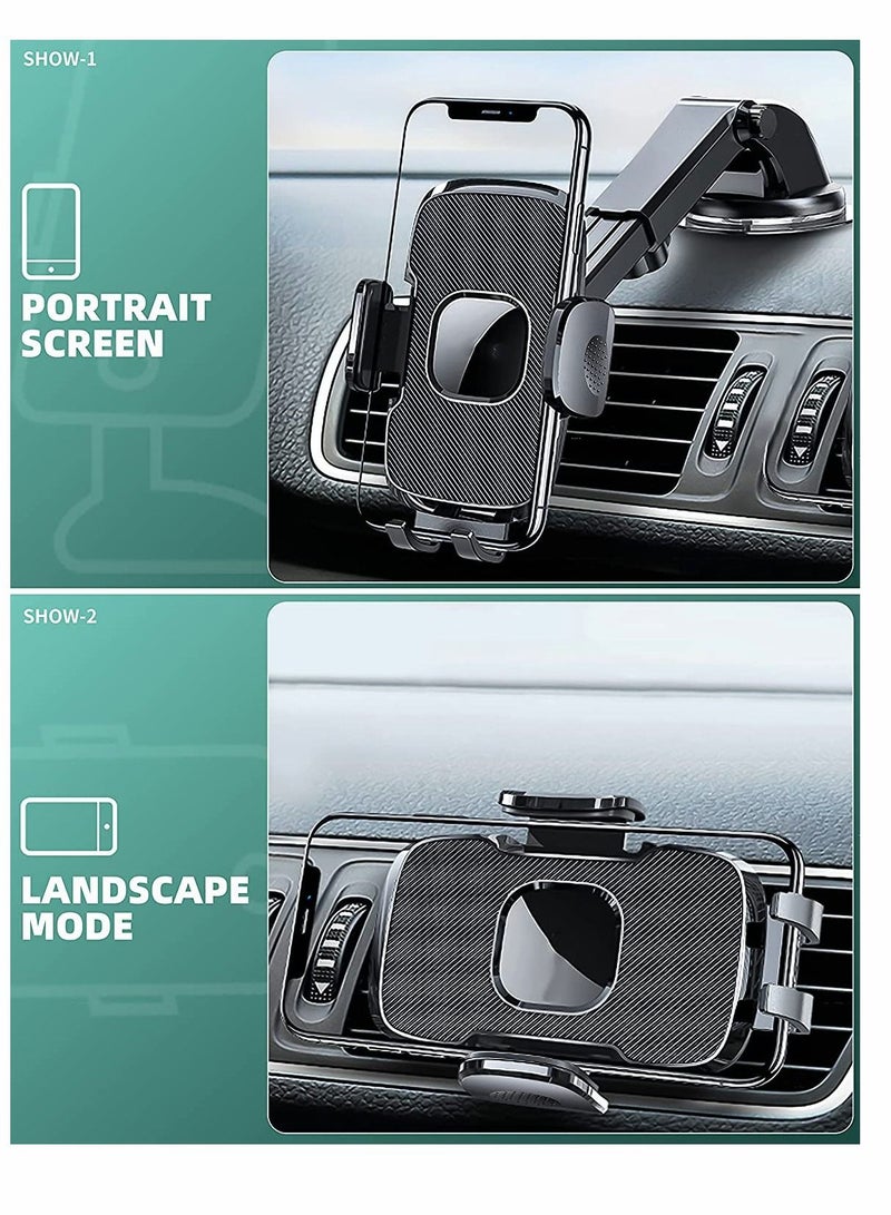 واي آند دي Phone Holder, Car Mount, Holder Universal, for Dashboard Windshield Air Vent, Compatible with All Smartphones  - Image 3