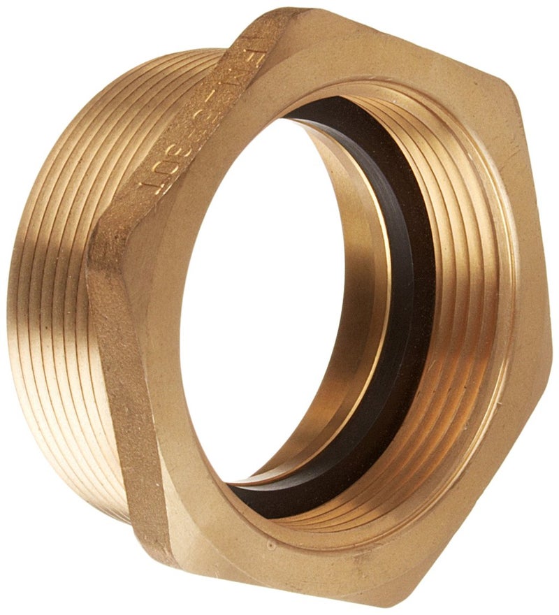 Valve FM25F30T Brass Fire Equipment, Hex Nipple, 2-1/2" NST (NH) Female x 3" NPT Male