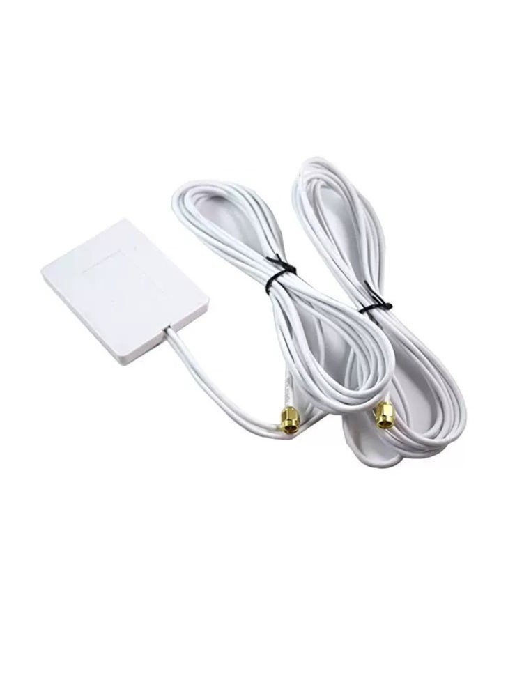 Thoraya 4G LTE Antenna Booster Double TS9 28dBi High Gain Antenna RG174 Cable 3 Meters 