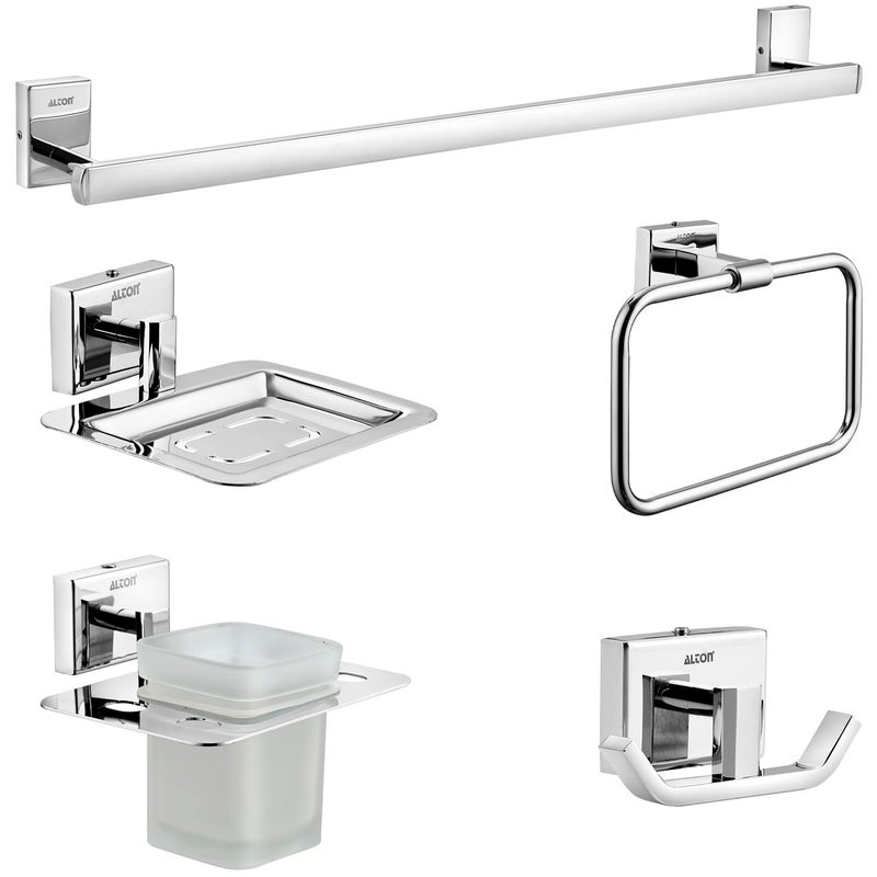 ALTON AQD30535, Stainless Steel, 5-Piece Bathroom Accessories Set, Chrome - Image 1