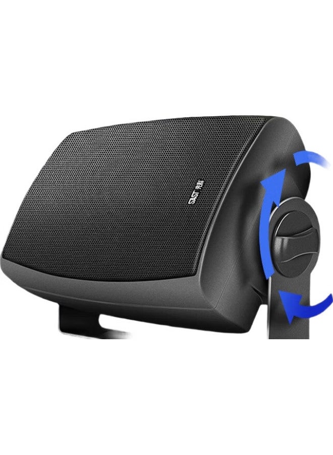 SAST 60W Wall-Mounted Speaker, Passive Wall-Mounted Speaker, Background Music, Public Address System, Restaurant And Conference Broadcasting, Constant Voltage Speaker, Black - Image 3
