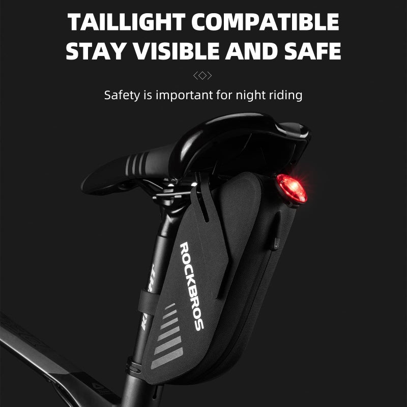ROCKBROS Bike Seat Bag, Waterproof 0.6L Bike Seat Bag Frame Bag, Lightweight Bike Saddele Bag Top Tube Bag, Bike Accessories for Mountain MTB Road Foldable Bikes - Image 5