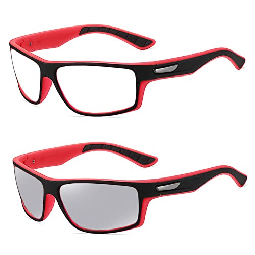 willochra Wraparound full lens Safety Glasses with Readers photochromic Sport Magnifying Safety Reading Goggles for Men Women red 2 multiplier_x - Image 1