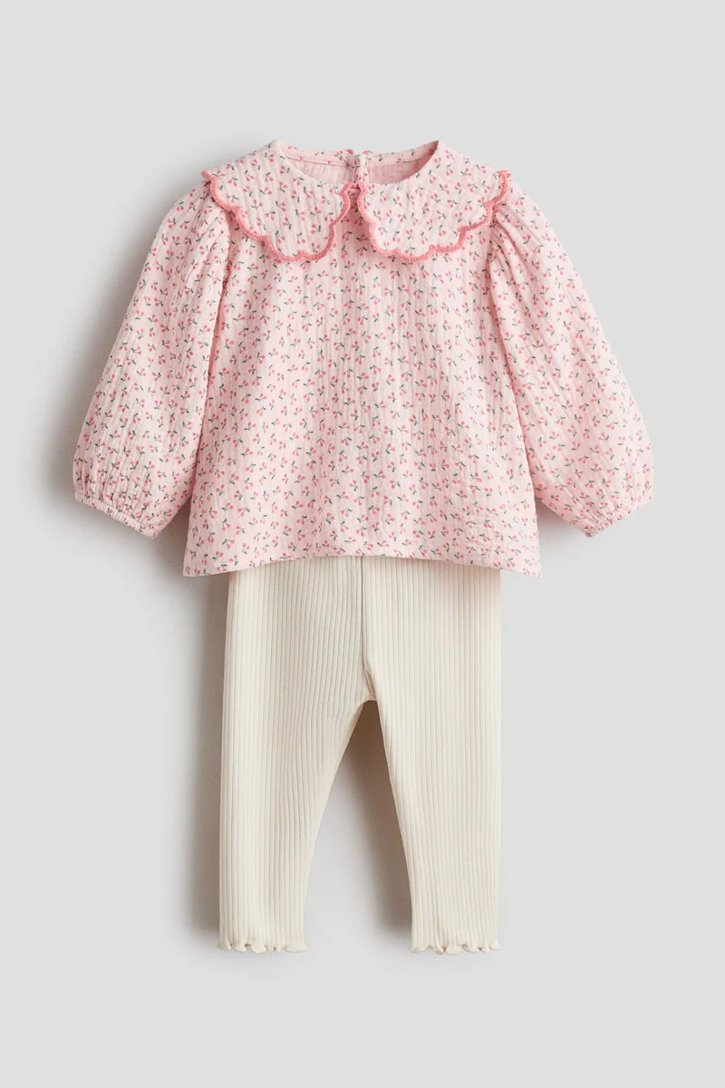 H&M 2-piece blouse and leggings set