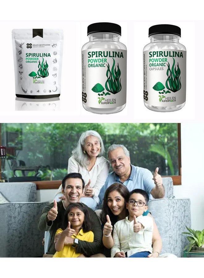 Heilen Biopharm Heilen Biopharm Spirulina Capsules For Natural Energy - 500 mg x 180 Capsules Per Bottle Pack of 2  - Image 5