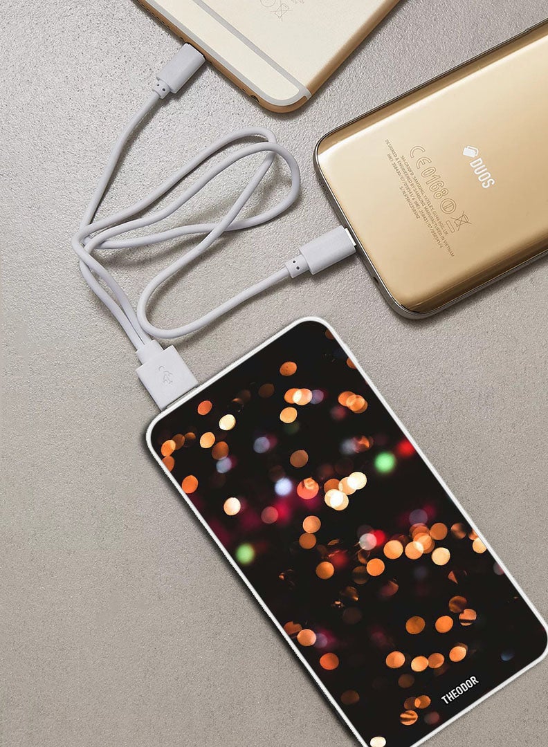 Theodor 10,000 mAh Super Fast Charging Ultra Compact Power Bank with Quick Charge & Power Delivery, Portable Charger For iPhone and Android Colourful Lights - Image 2