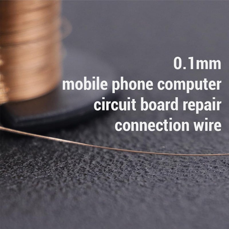 SCHOFIC [0.1MM] PCB Link Jumper Wire Copper Soldering Wire Maintenance Jump Line for Mobile Phone Computer PCB Welding Repair Tools (2) - Image 5