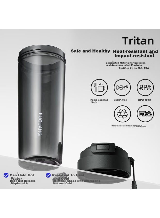 Fuguang Large Capacity Tritan Plastic Portable Tea Cup For Men And Women, Students, Outdoor Sports Water Bottle Summer 680ml