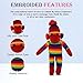 Made By Aliens Adorable Sock Monkey The Original Traditional Hand Knitted Stuffed Animal Toy Giftfor Kids Babies Teens Girls and Boys Baby Doll Present Puppet 16 Rainbow - Image 4