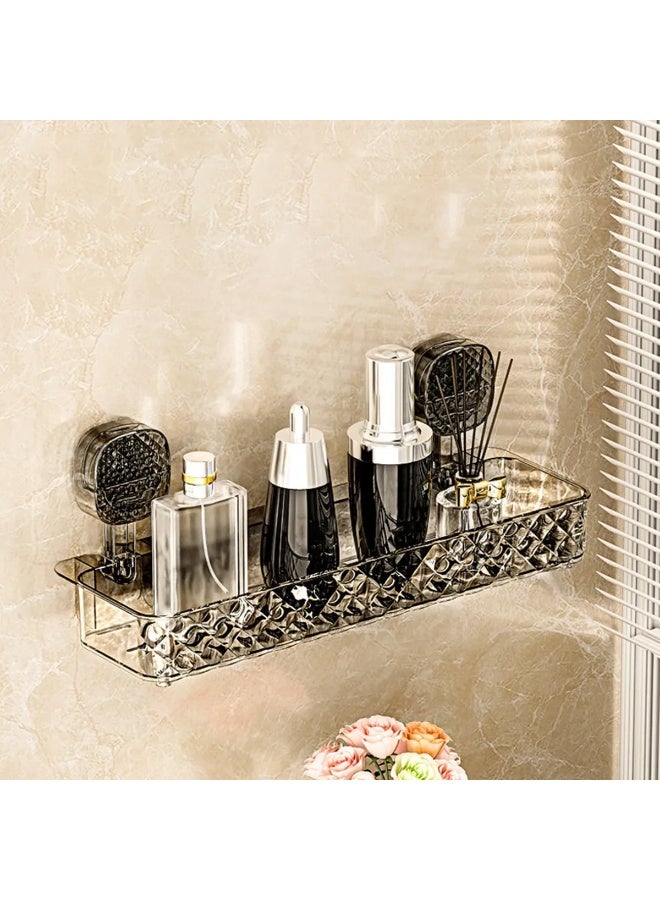 KITCHENOO Suction Cup Shower Shelf - Bathroom Shelves Rack,Wall Storage for Shampoo Skin Care Products Seasoning, Inside Home Living Room Holder - Image 1