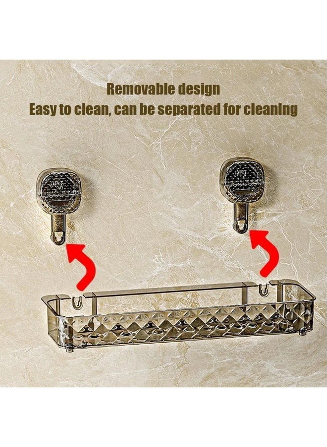 KITCHENOO Suction Cup Shower Shelf - Bathroom Shelves Rack,Wall Storage for Shampoo Skin Care Products Seasoning, Inside Home Living Room Holder - Image 2