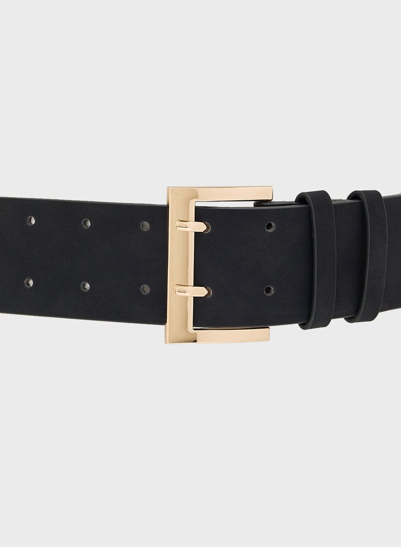 Ginger Wide Belt With Gold Buckle  - Image 2