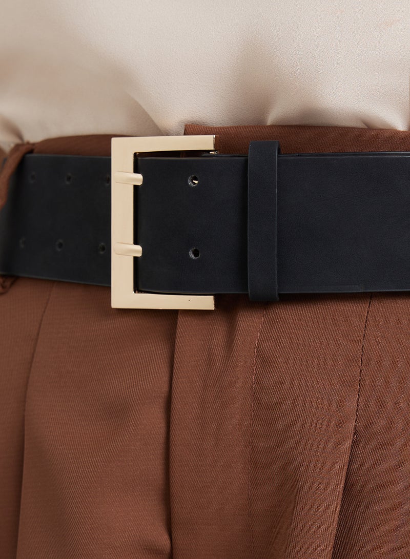 Ginger Wide Belt With Gold Buckle  - Image 4