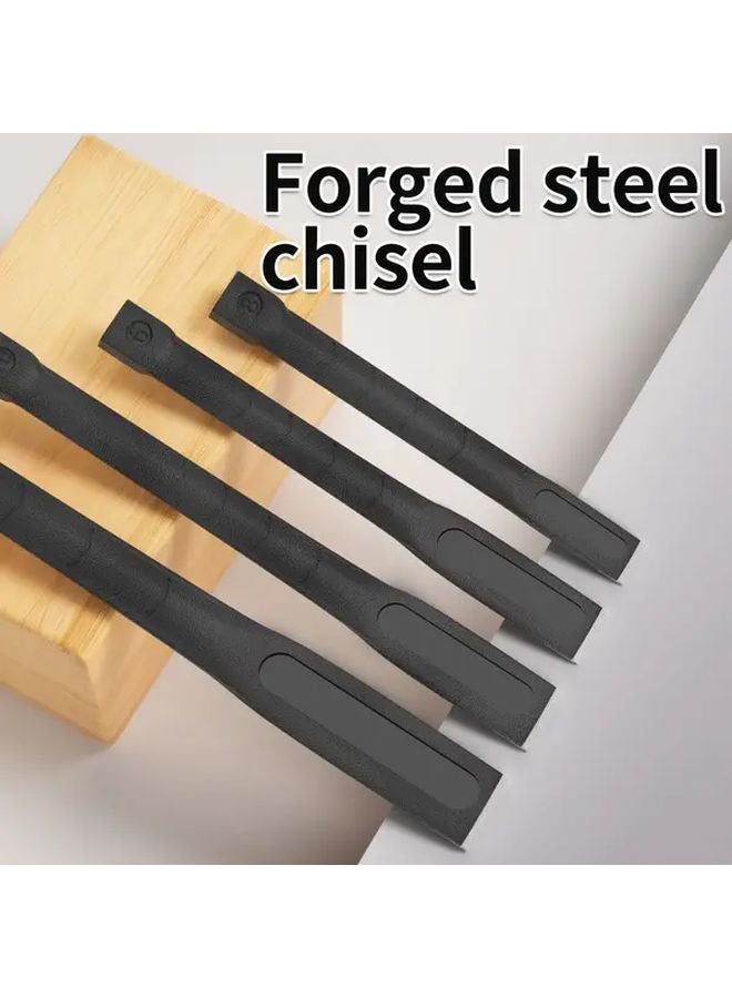 Industrial Grade Alloy Chisel Set 4 Pieces 6 12 Inches Flat Headed Chrome Vanadium Steel - Image 5