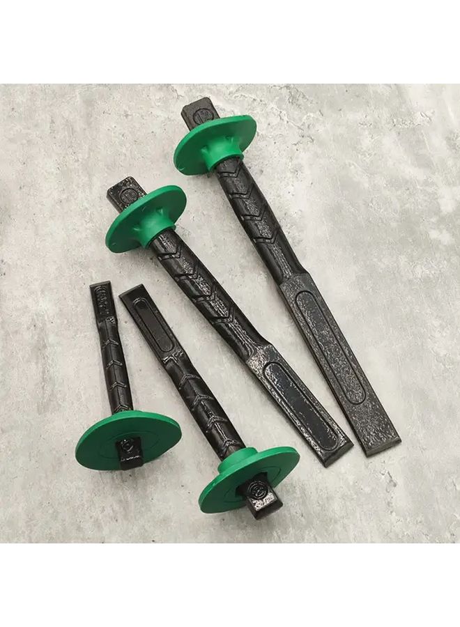 Industrial Grade Alloy Chisel Set 4 Pieces 6 12 Inches Flat Headed Chrome Vanadium Steel - Image 1