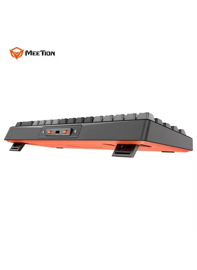 ميشين لوحة مفاتيح الألعاب الميكانيكية اللاسلكية MEETION MK12 RGB المزودة بـ 68 مفتاحًا قابلة للتبديل السريع 2.4G/BT5.0/اتصال سلكي ثلاثي الأوضاع لوحة مفاتيح الألعاب الميكانيكية الصغيرة  - Image 3