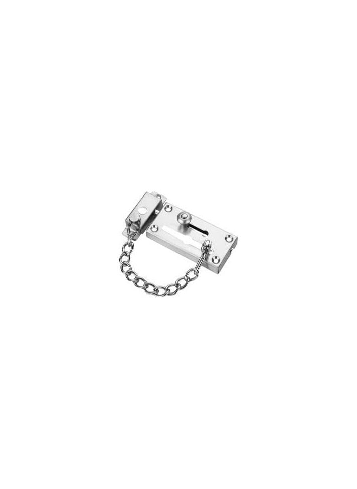 (Apartment door accessories) Comex silver apartment door handle + silver chain bolt + magic door eye  - Image 2
