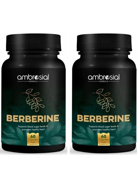 Berberine to Support Sugar Level & Promotes Healthy Heart - 60x2 Capsules Food Supplement