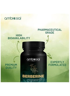 ambrosial Berberine to Support Sugar Level & Promotes Healthy Heart - 60x2 Capsules Food Supplement  - Image 3