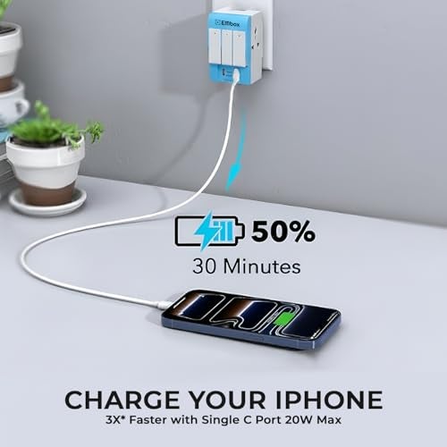 EMBOX Type C PD 3 Pin Multi Plug Adapter with Individual Switch | 3 Pin Plug Socket Safety Shutter Spike Buster Fuse Protected Adapter | 3 Way Plug Extension for Home Office Travel-5A-250V - Image 4