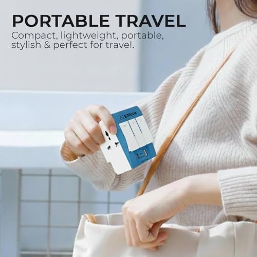 EMBOX Type C PD 3 Pin Multi Plug Adapter with Individual Switch | 3 Pin Plug Socket Safety Shutter Spike Buster Fuse Protected Adapter | 3 Way Plug Extension for Home Office Travel-5A-250V - Image 5