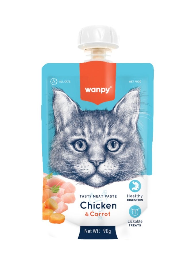 Wanpy Wanpy Tasty Meat chicken + carrot 10x90g 