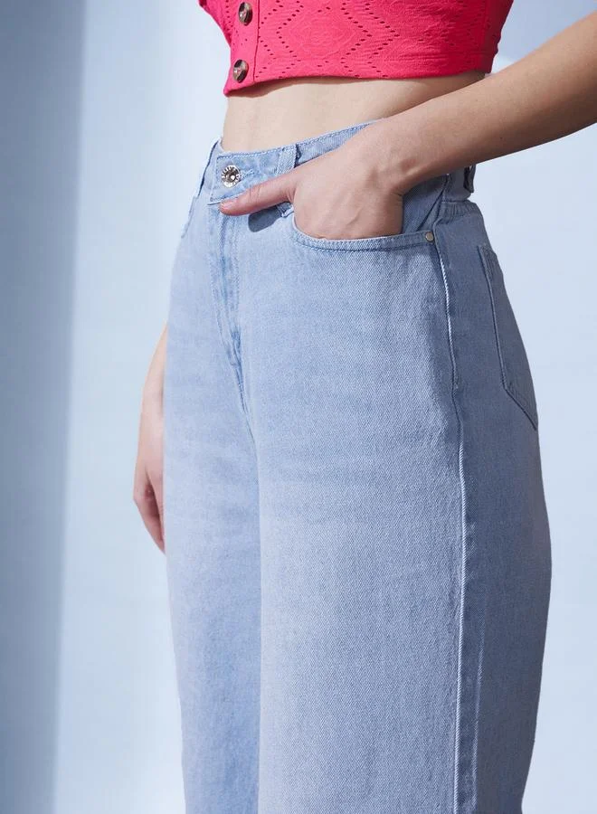 STREET 9 STREET 9 High Rise Flared Faded Jeans