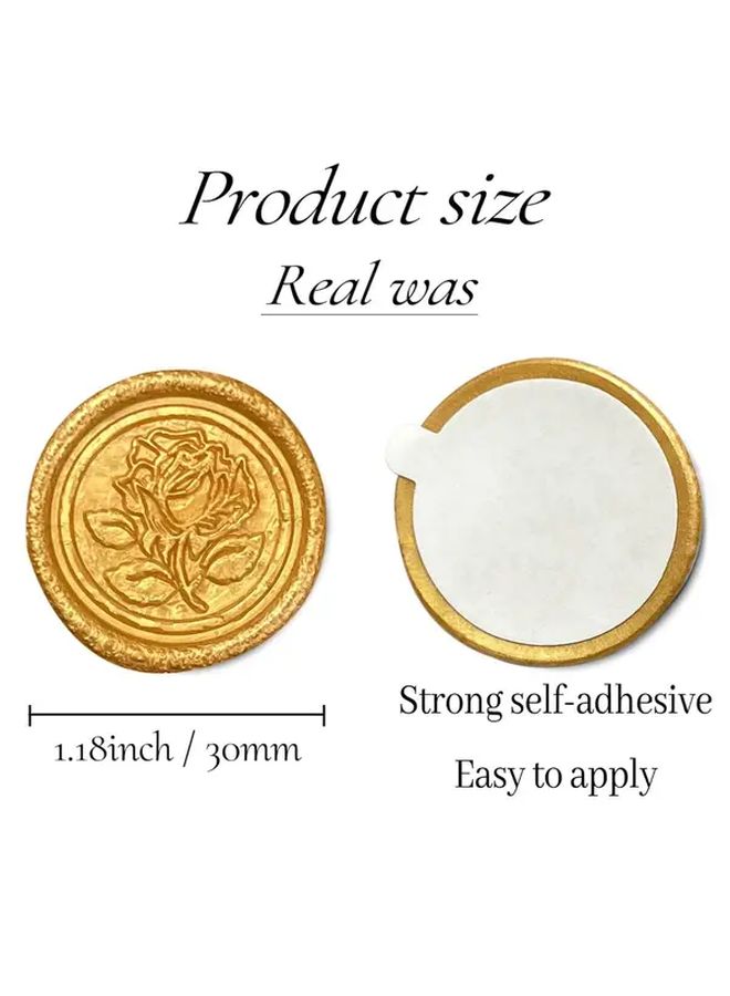 25 Pcs Handmade Wax Seal Stickers Elegant Rose Vintage Design For Wedding Invitations Envelopes Gift Wrap Historical Documents DIY Crafts And Stamping - Image 2