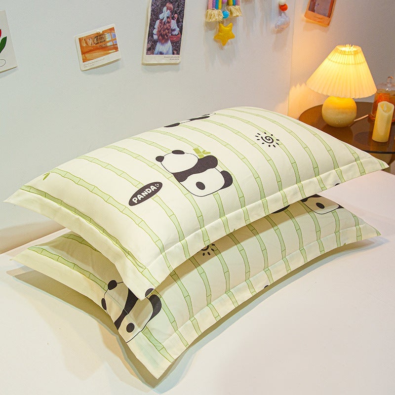 Pillowcase Pillowcase Single Pair Adult Student Children Dormitory Home Large Pillowcase Aloe Cotton - Image 1