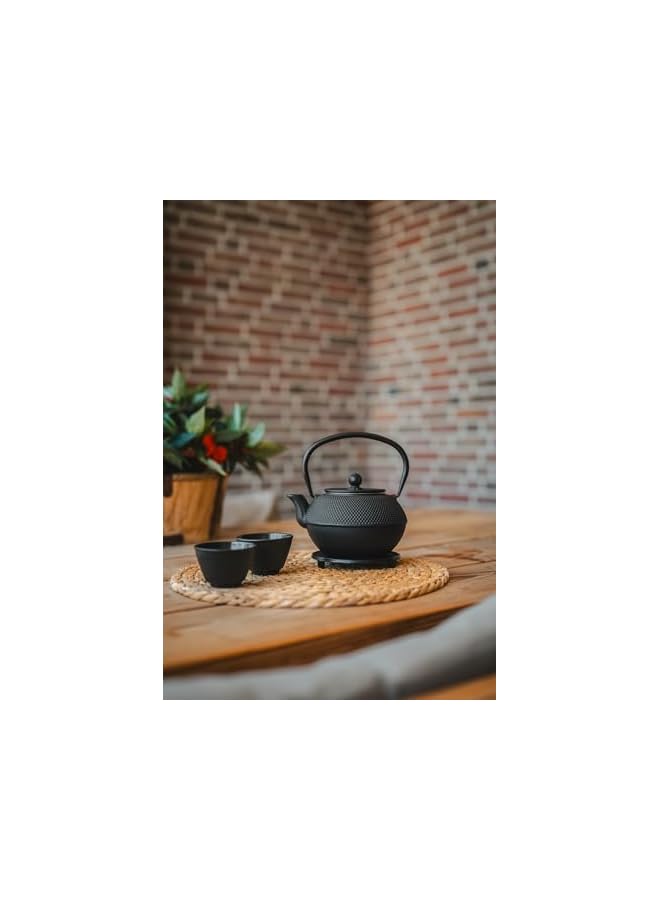 S-TOP Cast Iron Tea Mugs Jang, Set of 2, Black 7.8 x 5.3 cm G004Z - Image 4