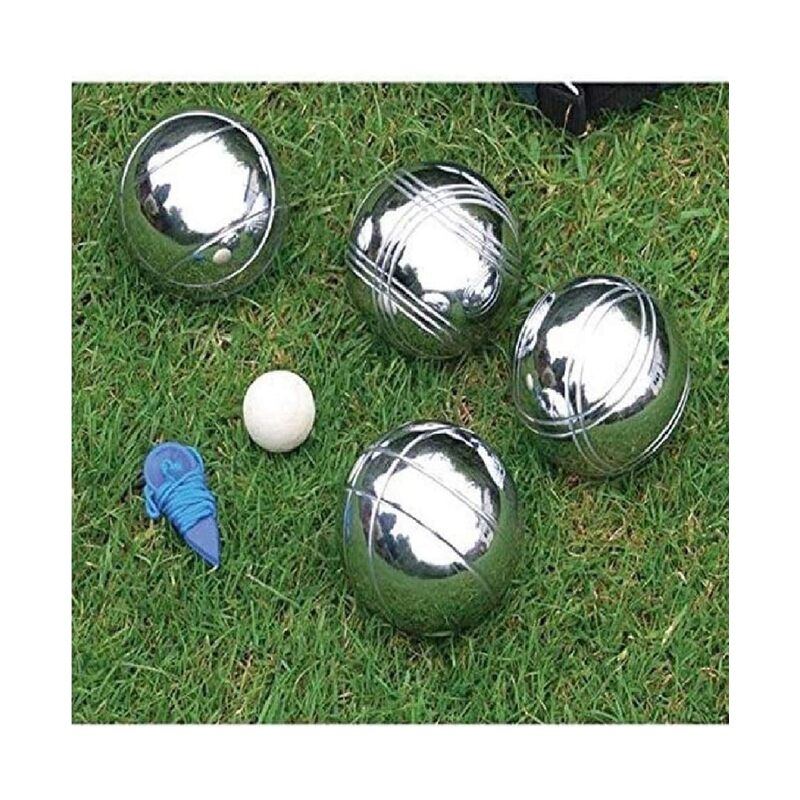 Petanque Game Set, Metal Outdoor Bocce Ball Kit, Classic French Boules Game Set with 8 Premium 73 mm Steel Balls, Wooden Jack Ball, Measuring Tool and Black Carrying Case - Image 4
