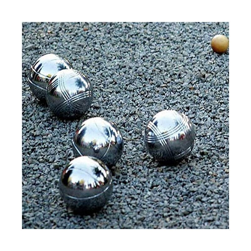 Petanque Game Set, Metal Outdoor Bocce Ball Kit, Classic French Boules Game Set with 8 Premium 73 mm Steel Balls, Wooden Jack Ball, Measuring Tool and Black Carrying Case - Image 5