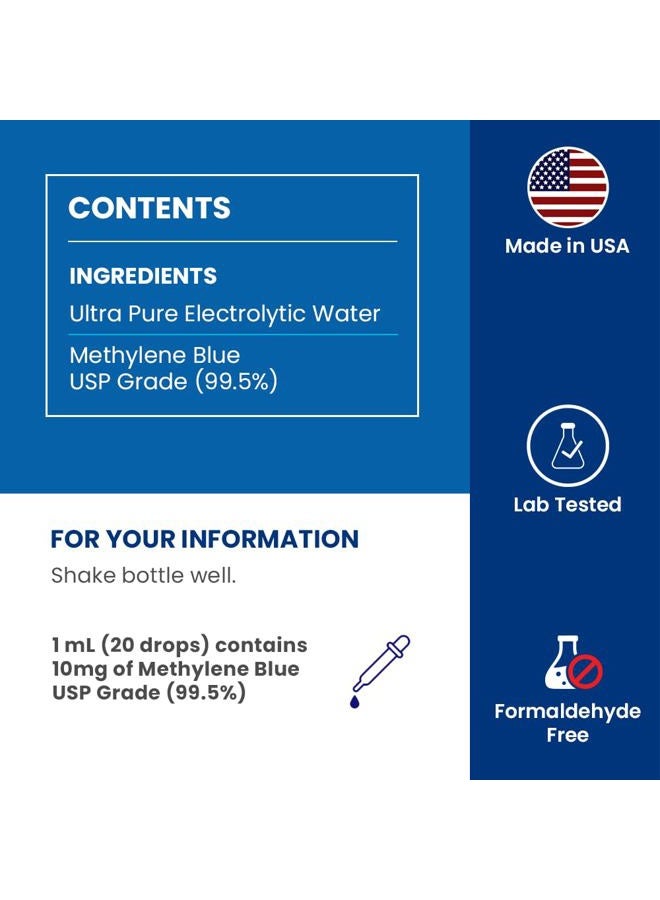 Sweat & Soul Methylene Blue Pharmaceutical Grade 2oz - Made in USA - Balanced Electrolytic 1% Solution - USP Grade, No Formaldehyde, No Alcohol, 3rd Party Tested - Image 5