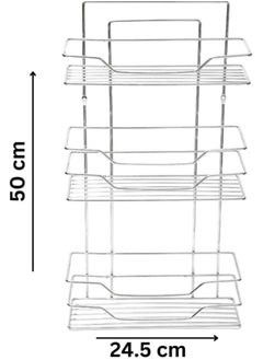Primanova Primanova Fest Stainless Shower Caddy Against Rust Wall Mounted Bathroom Shower Shelves With Hooks For Storage And Organize Bathroom Accessories 3 Tiers  - Image 1