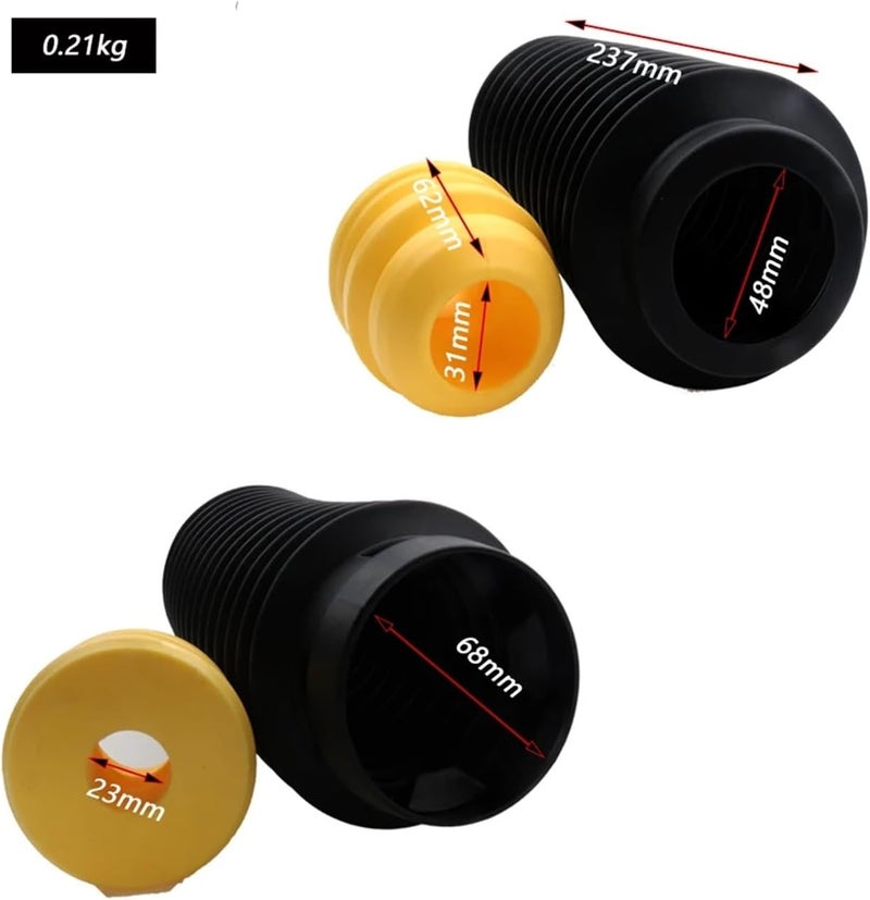 QASULER DB Rear Dust Cover Shock Absorber Bellow Boot Set - Image 2