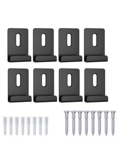 SYOSI 8 Pcs Metal Mirror Clips, Wide Channel Heavy Duty Hanger Clip Kit, Large Retainer Clips with Screws for Wall Mounting Mirrors, Frameless Billboards, Tile Displays  - Image 1