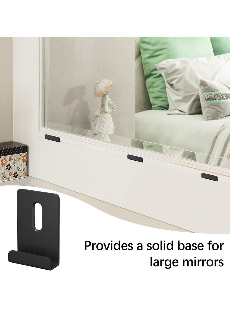 SYOSI 8 Pcs Metal Mirror Clips, Wide Channel Heavy Duty Hanger Clip Kit, Large Retainer Clips with Screws for Wall Mounting Mirrors, Frameless Billboards, Tile Displays  - Image 5