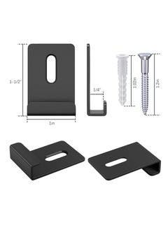 SYOSI 8 Pcs Metal Mirror Clips, Wide Channel Heavy Duty Hanger Clip Kit, Large Retainer Clips with Screws for Wall Mounting Mirrors, Frameless Billboards, Tile Displays  - Image 2