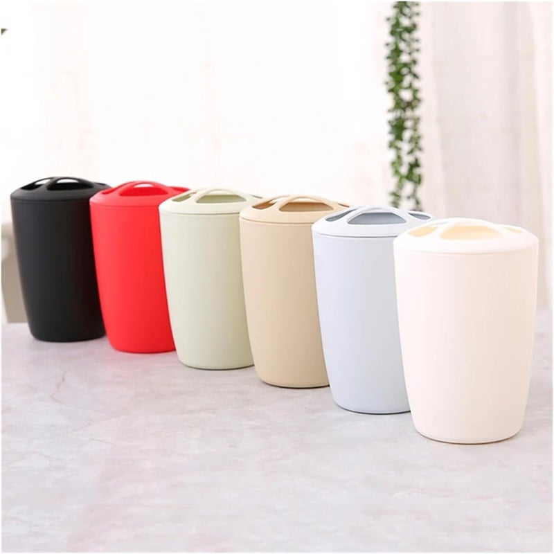 Soap Dispenser Set Bathroom Accessories Set 4PCS Soap Dispenser Bottle Dish Washroom Toothbrush Holder Cup Suit Home Decoration(Brown) - Image 4