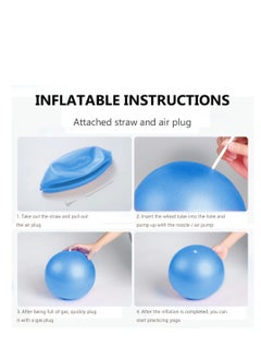 LYNLYN Soft Pilates Ball, 9 Inch Exercise Ball, Barre Ball, Mini Gym Ball, Pilates, Yoga, Core Training and Physical Therapy, Improves Balance, 23cm  - Image 4