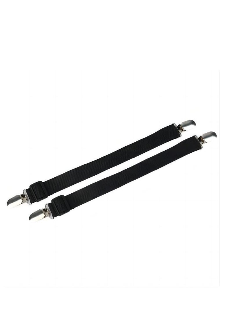 8Pcs Adjustable Bed Sheet Straps Clips, Holder Adjustable Mattress Clips for Home, Grippers to Hold Sheet(Black) - Image 5