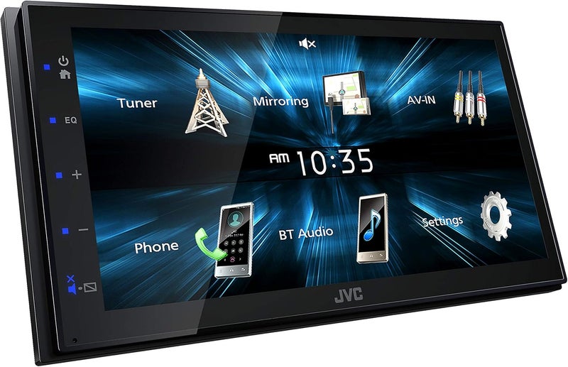 JVC KW-M150BT Bluetooth Car Stereo Receiver with USB Port – 6.75" Touchscreen Display - AM/FM Radio - MP3 Player Double DIN – 13-Band EQ (Black) - Image 2